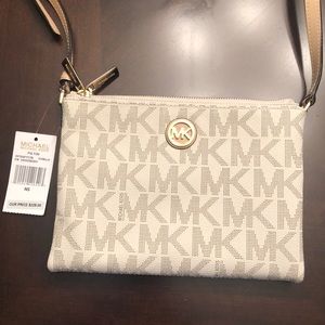 NWT Michael Kors Cream Cross Body